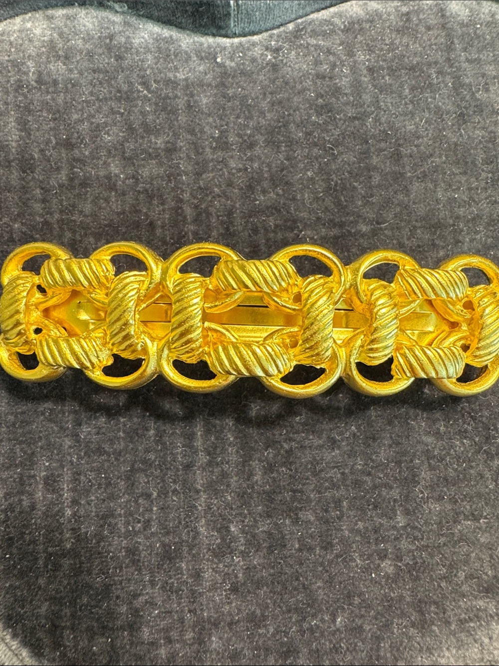 Genuine made in France, Kirk’s Folly Rope design Barrette.